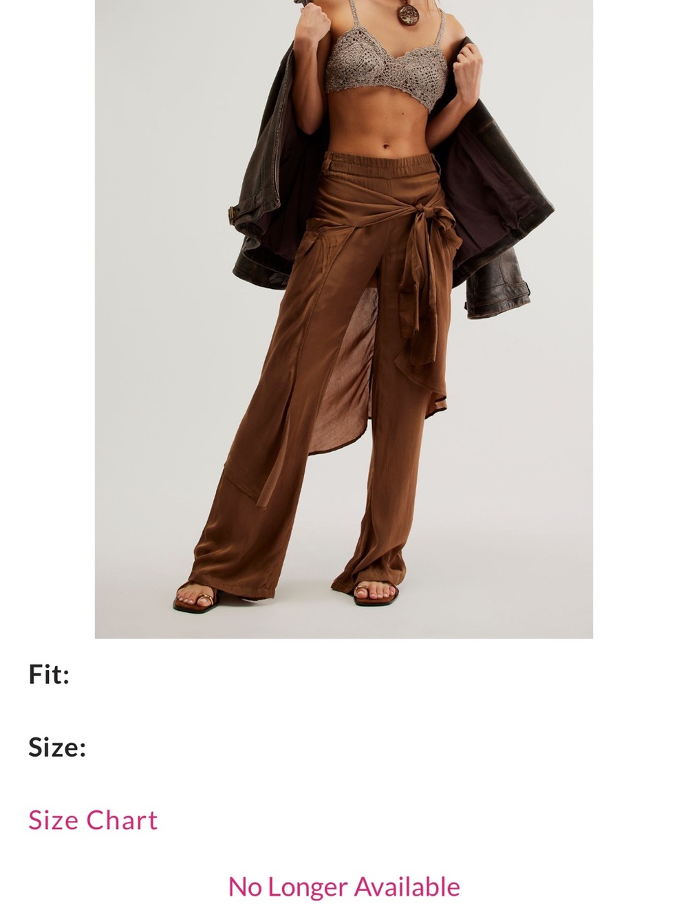 NWOT Nicholas K Free People Micah Satin Pants